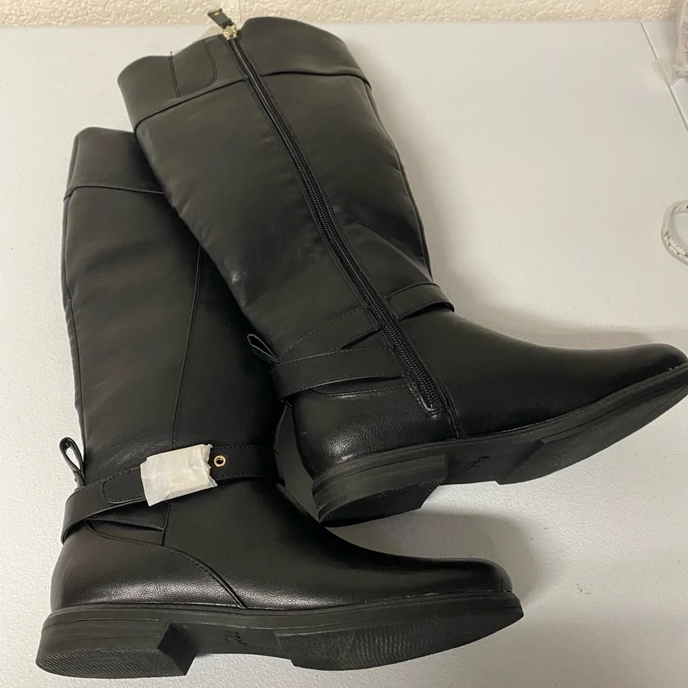 Dr. School black Knee-High Boots Wide Calf